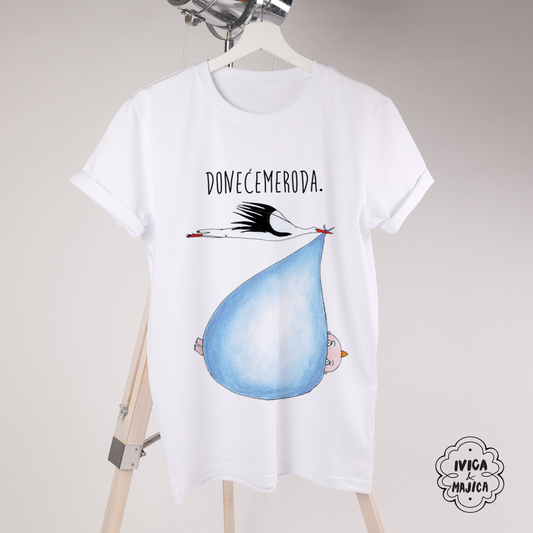 Doneće me roda (plava) - Ženska majica