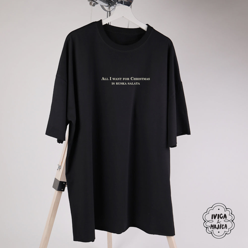 All I want for Christmas is ruska salata - Muška oversize majica