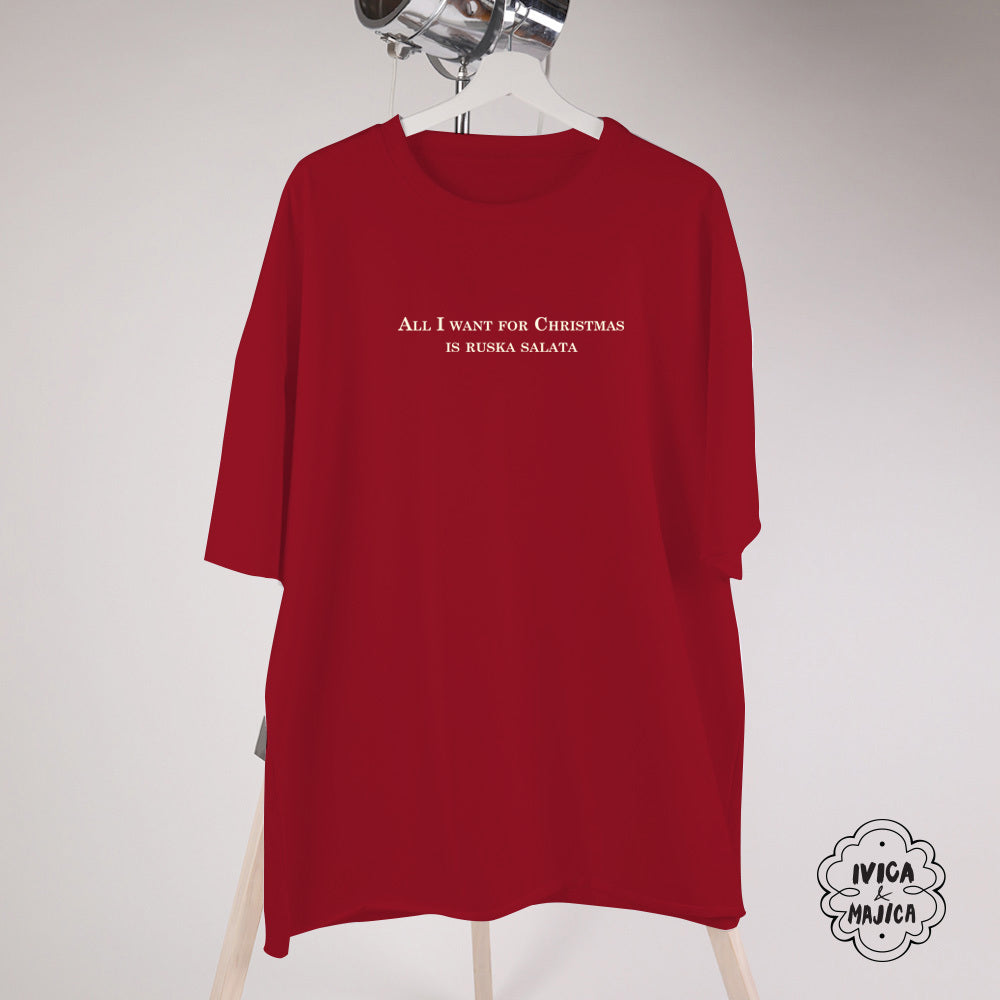 All I want for Christmas is ruska salata - Muška oversize majica